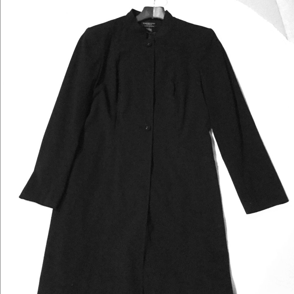 Worthington long black dress jacket size 10